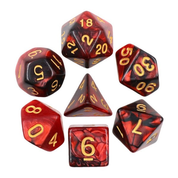 Dice (Black+Pearl Red) Blend Color Dice