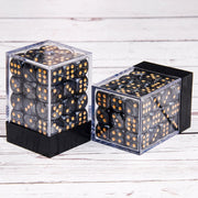 Dice - 12mm D6 Black Pearl pips dice