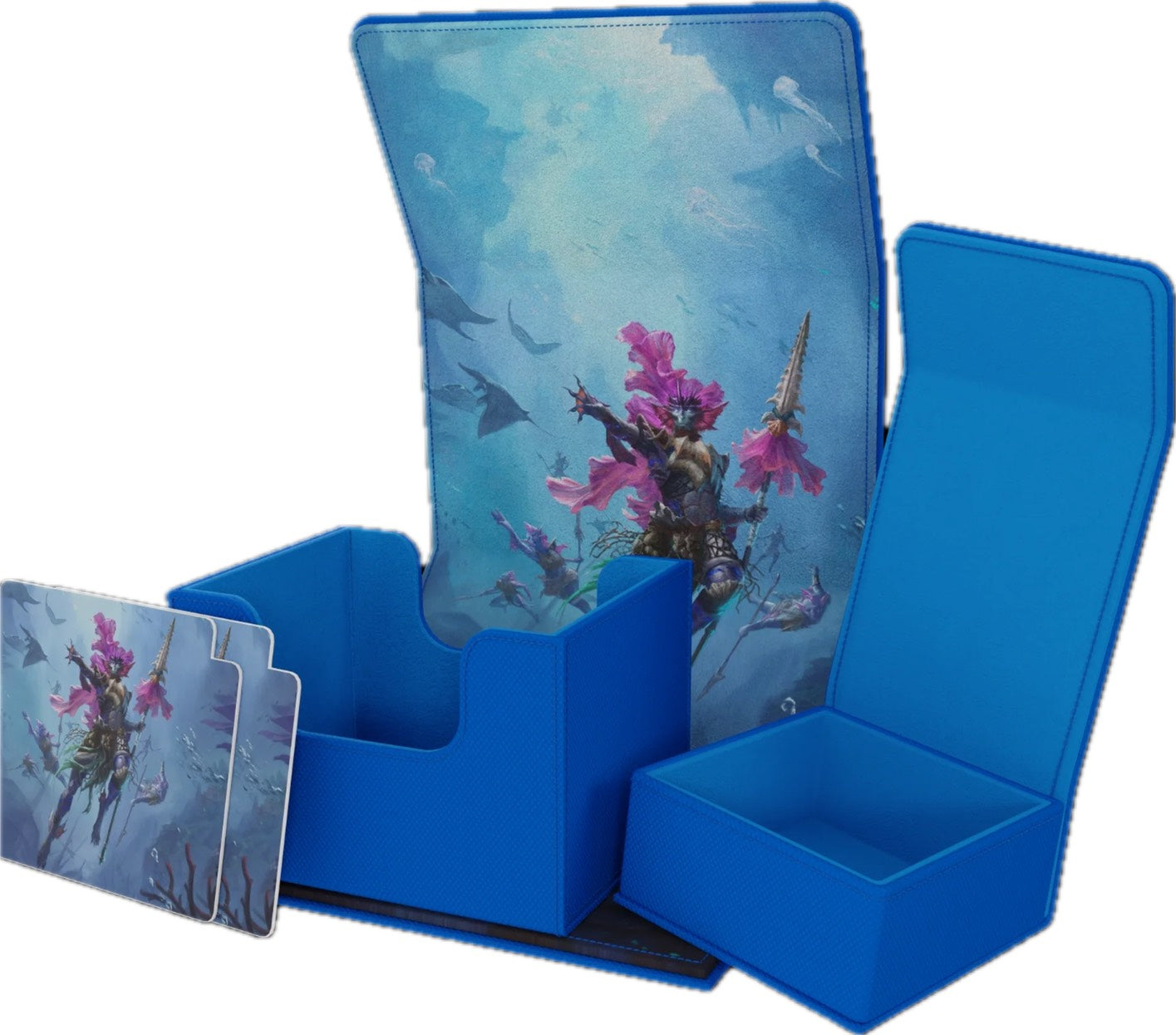 Arcane Fortress - Radiant 100+ Deluxe Deck Vault - BLUE- Emperor of the deep