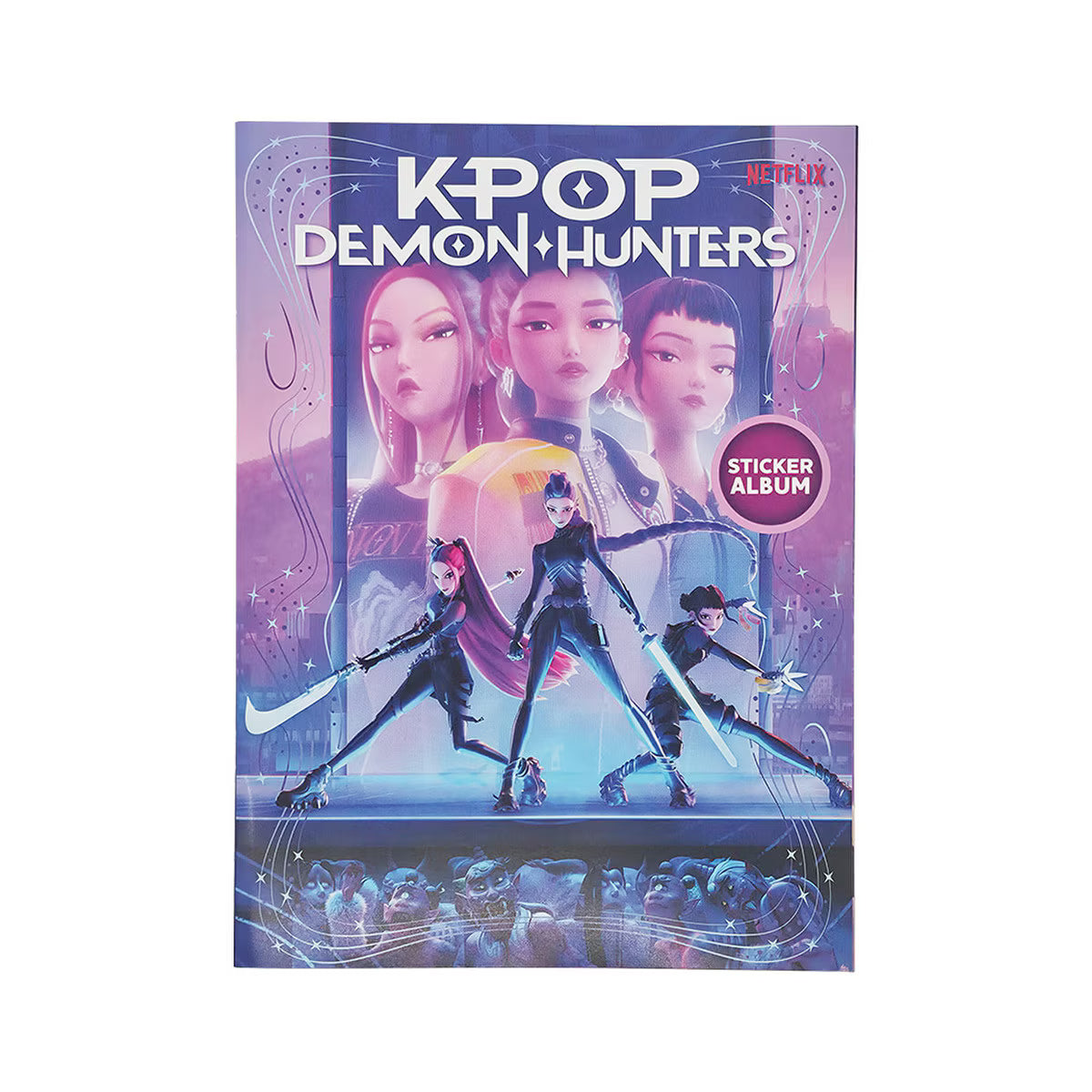 Kpop Demon Hunters Sticker Album + 2 Sticker Packs