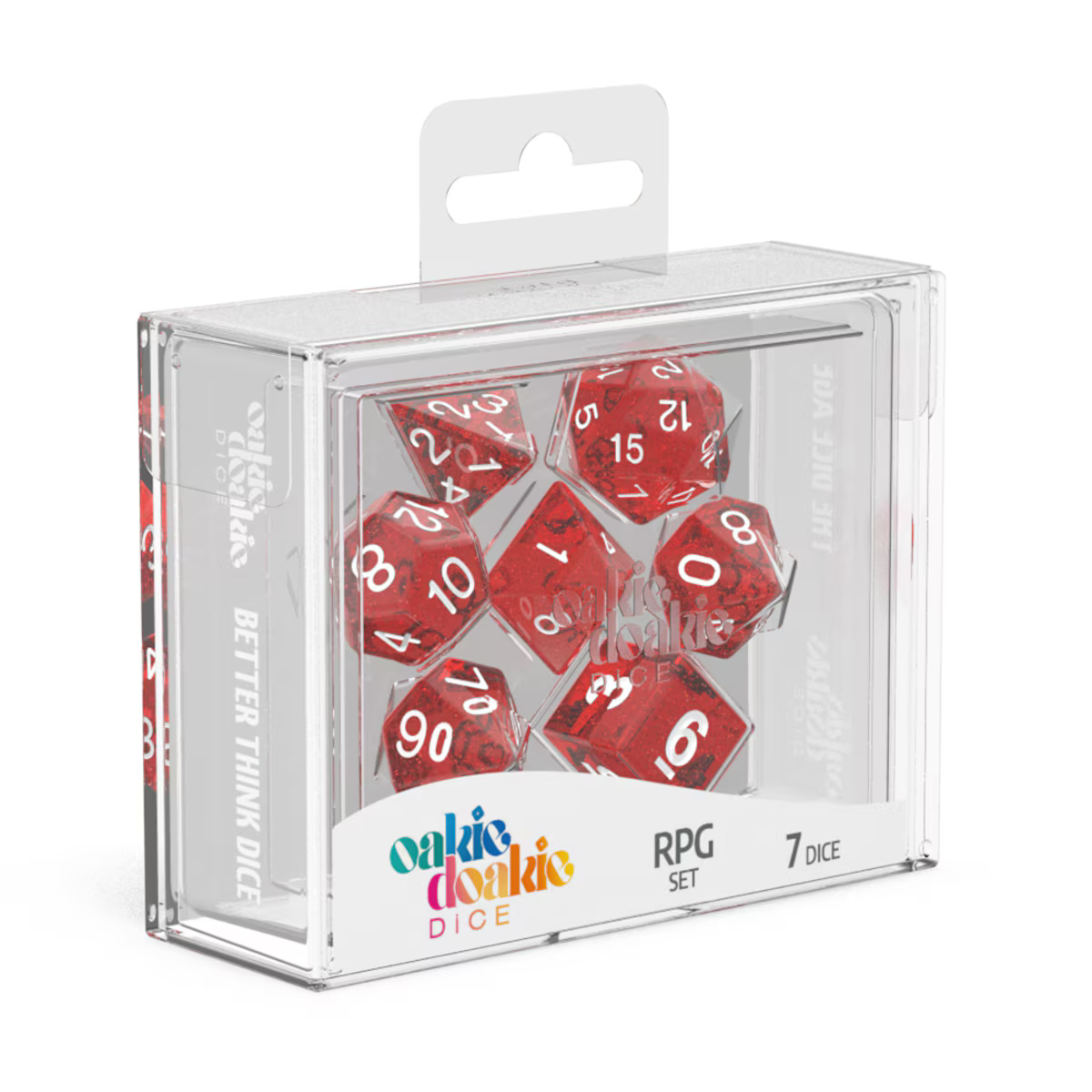 oakie doakie DICE RPG Set Speckled: Red