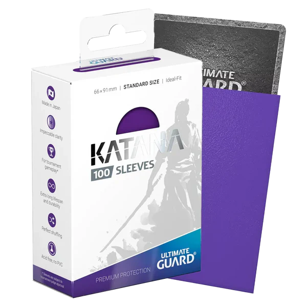 MTG - Ultimate Guard Katana Sleeves Standard Size Purple (100) - WZRD TCG