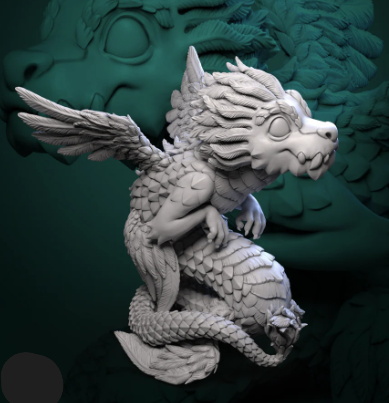 Printed Miniature - Pygmy Celestial Dragon