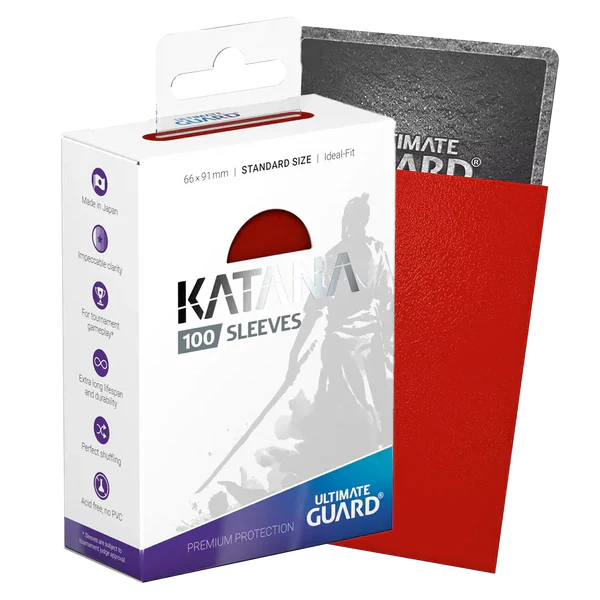 MTG - Ultimate Guard Katana Sleeves Standard Size Red (100) - WZRD TCG