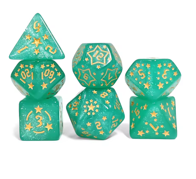 D&D - Star dice - Teal - WZRD TCG