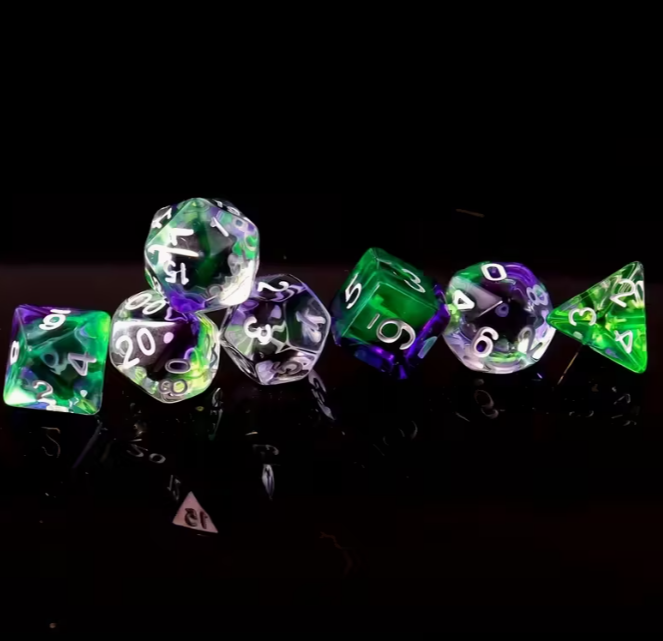 Magic Dice - Colour Swirl - Green/Purple