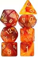 Magic Dice - Colour Swirl - Orange /Silver