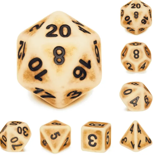 Brown Ancient Dice Set