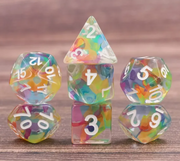 Rainbow Ribbon Dice Set