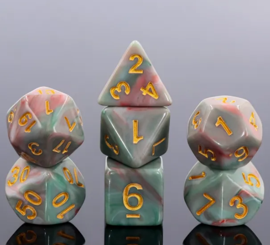Unakite Dice Set