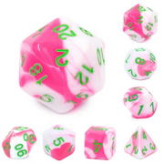 Pink + White Blend Dice Set