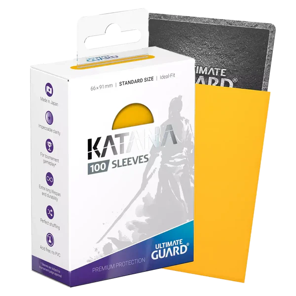 MTG - Ultimate Guard Katana Sleeves Standard Size Yellow (100) - WZRD TCG
