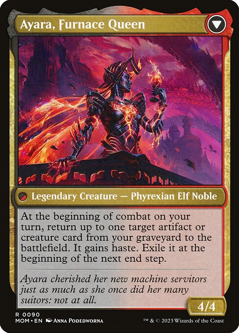 Ayara, Widow of the Realm // Ayara, Furnace Queen (March of the Machine 90) - WZRD TCG