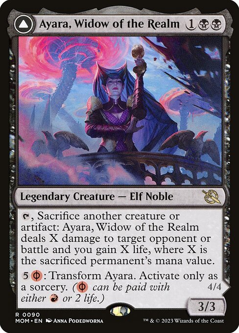 Ayara, Widow of the Realm // Ayara, Furnace Queen (March of the Machine 90) - WZRD TCG