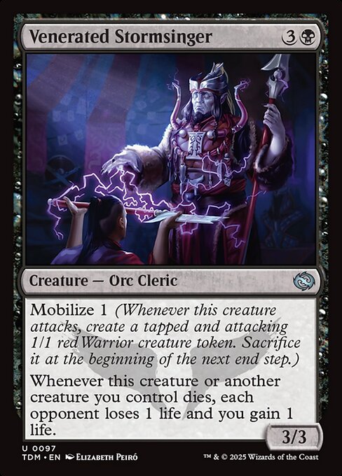 Venerated Stormsinger front