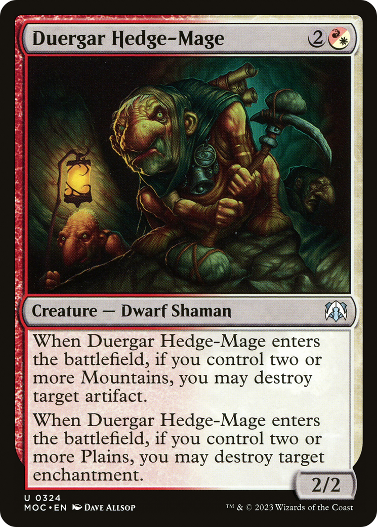 Duergar Hedge-Mage (MOC) 324 - WZRD TCG