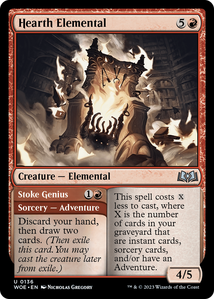 Hearth Elemental // Stoke Genius (WOE) 136