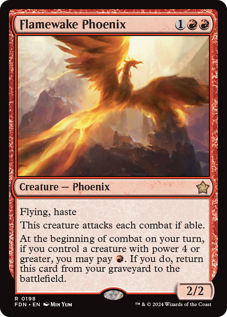 Flamewake Phoenix (FDN) 198 - WZRD TCG