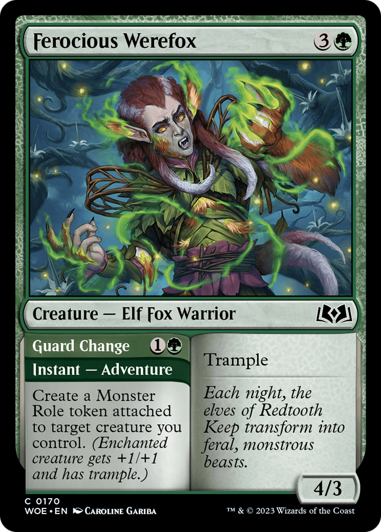 Ferocious Werefox (DFC) (WOE) 170 - WZRD TCG