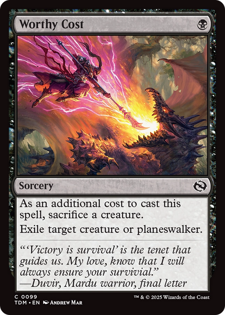 Worthy Cost (TDM) 99 - WZRD TCG