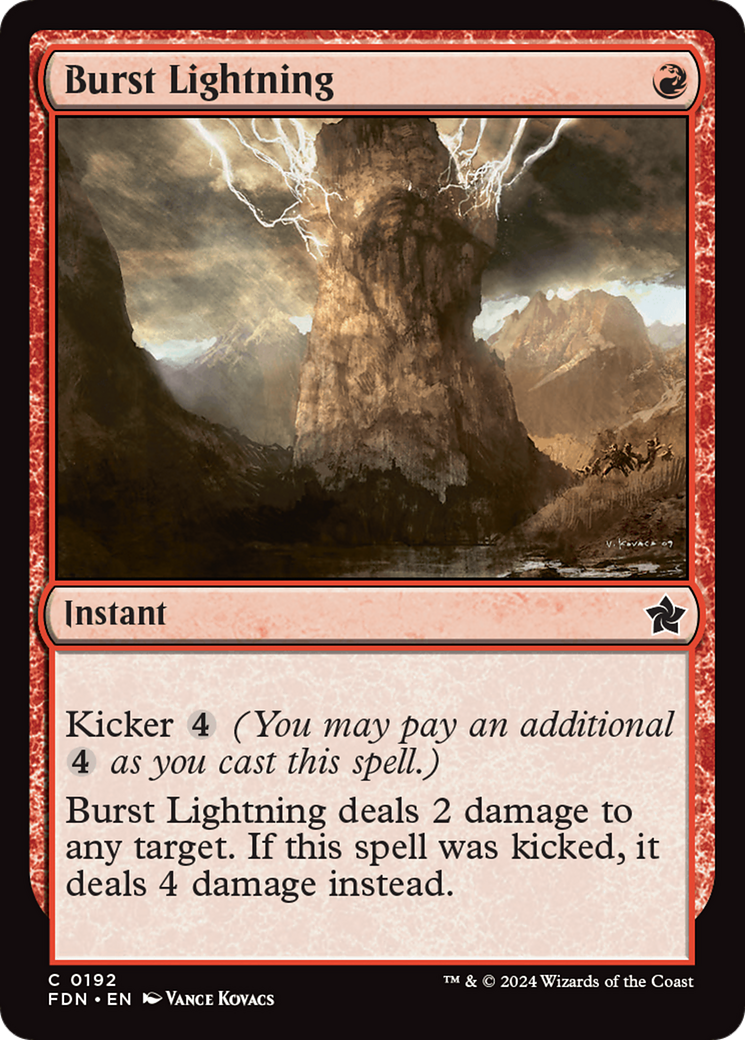 Burst Lightning (FDN) 192 - WZRD TCG