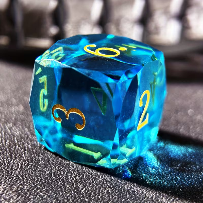 Gem Resin Dice- Blue