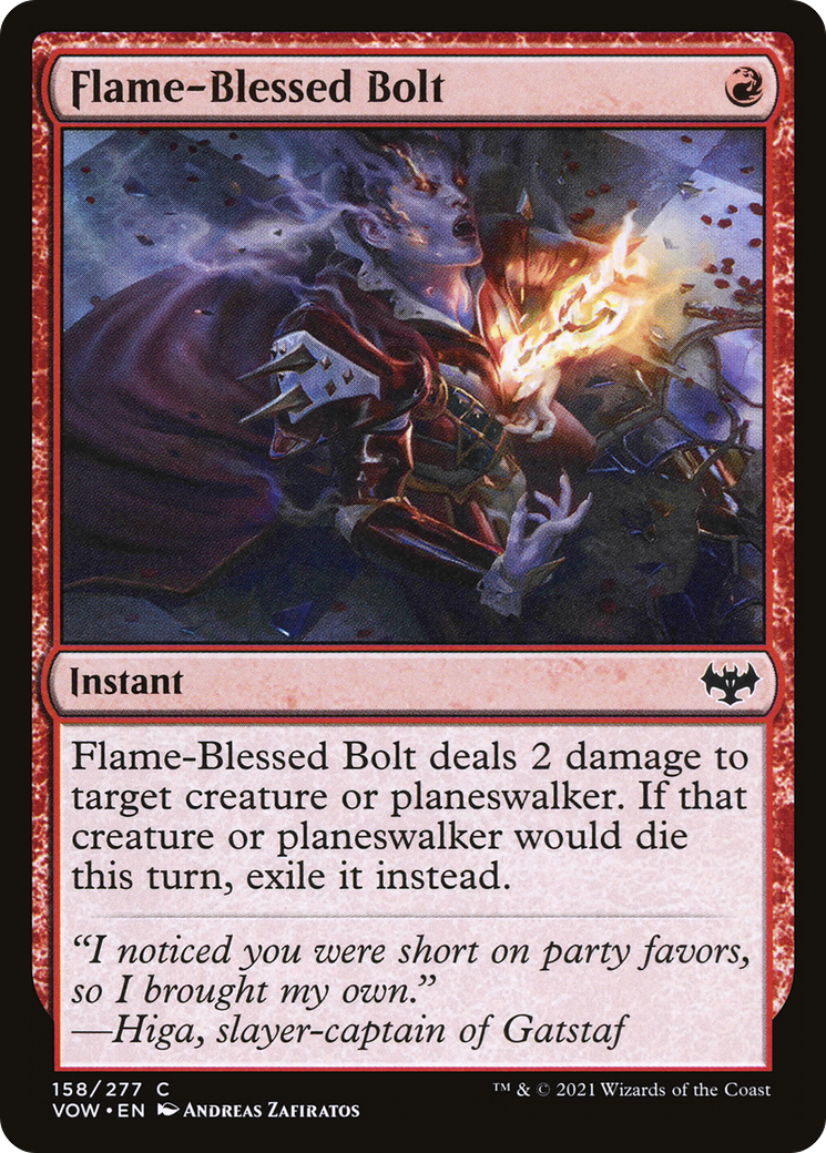 Flame-Blessed Bolt (VOW) 158 - WZRD TCG