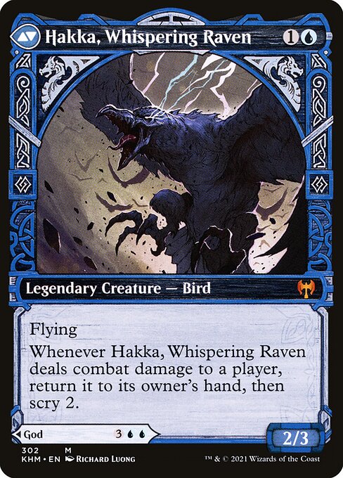 Alrund, God of the Cosmos // Hakka, Whispering Raven back