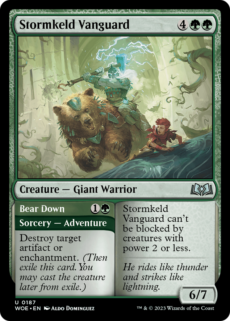Stormkeld Vanguard // Bear Down (WOE) 187