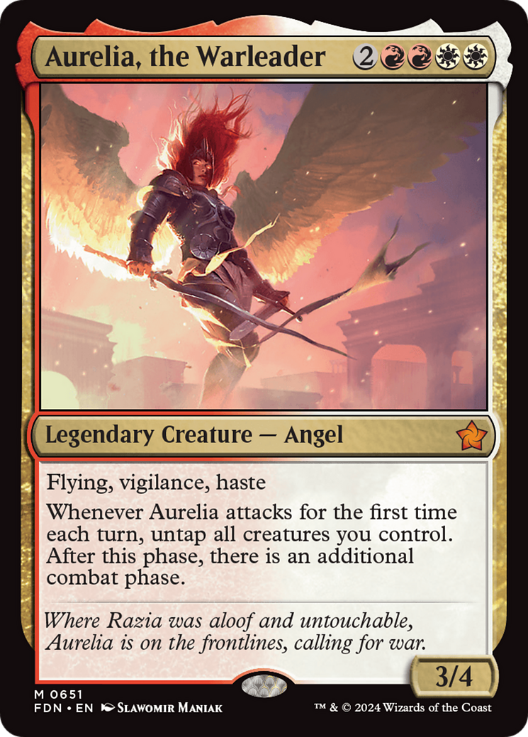 Aurelia, the Warleader (FDN) 651 - WZRD TCG
