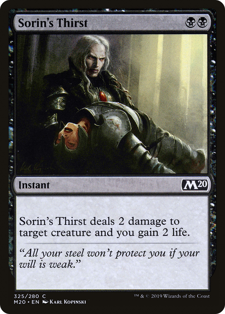 Sorin's Thirst (M20) 325 - WZRD TCG