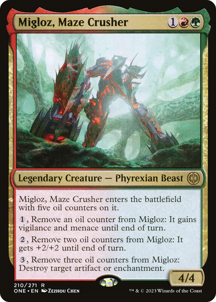 Migloz, Maze Crusher (ONE) 210 - WZRD TCG