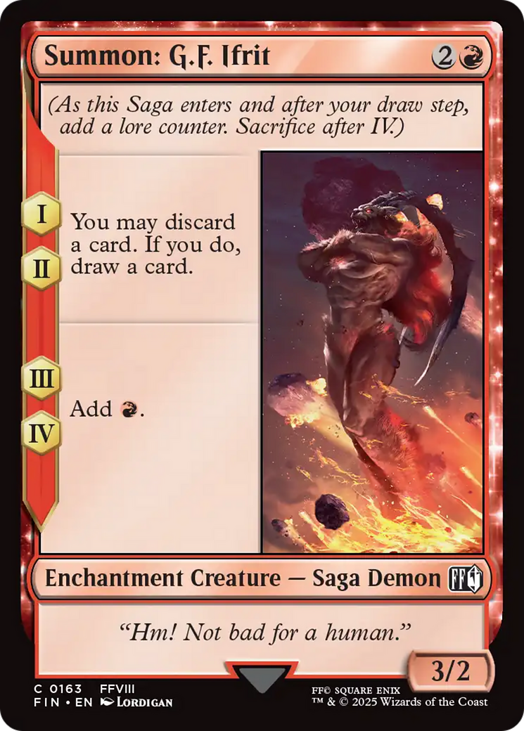 Summon: G.F. Ifrit (FIN) 163 - WZRD TCG