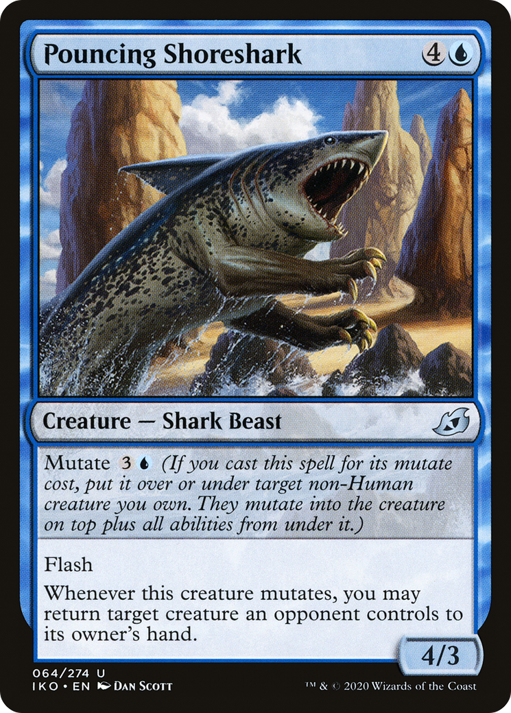 Pouncing Shoreshark (IKO) 64 - WZRD TCG