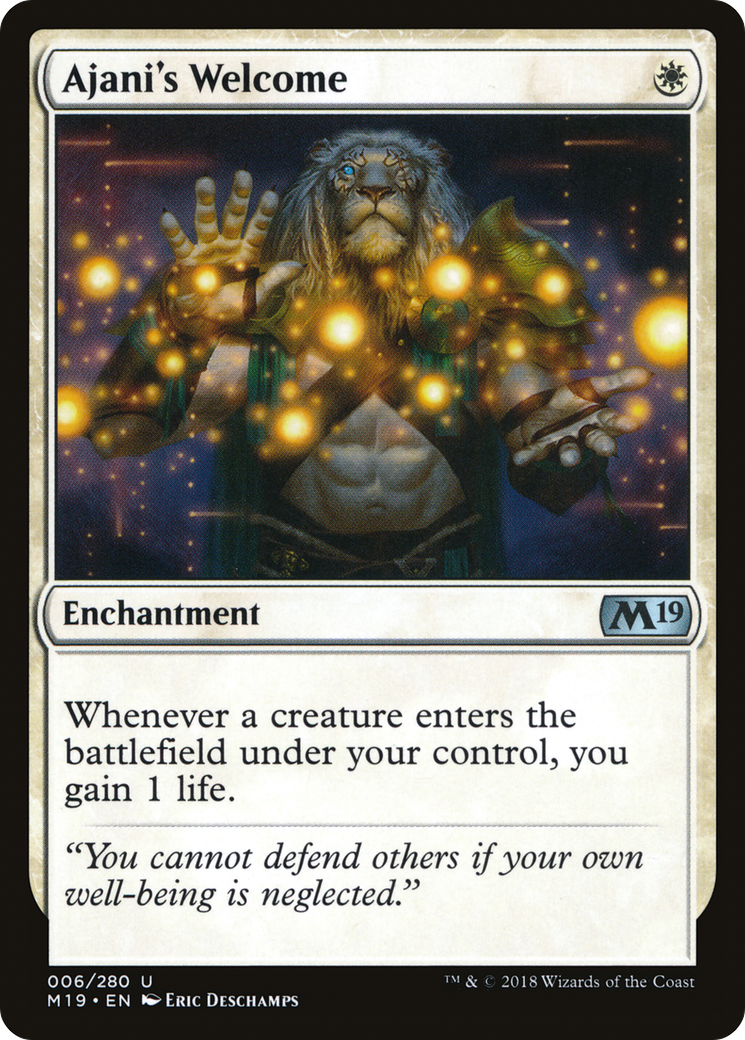 Ajani's Welcome (M19) 6 - WZRD TCG