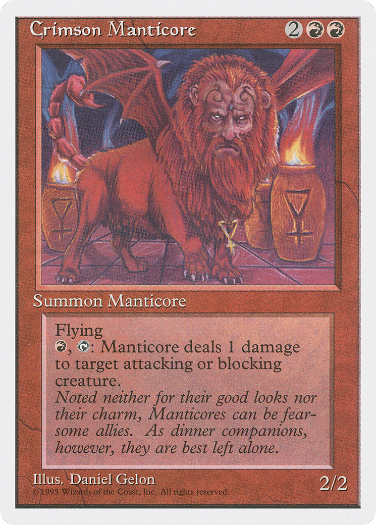 Crimson Manticore (4ED) 183 - WZRD TCG