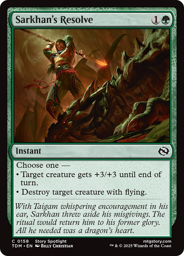 Sarkhan's Resolve (TDM) 158 - WZRD TCG