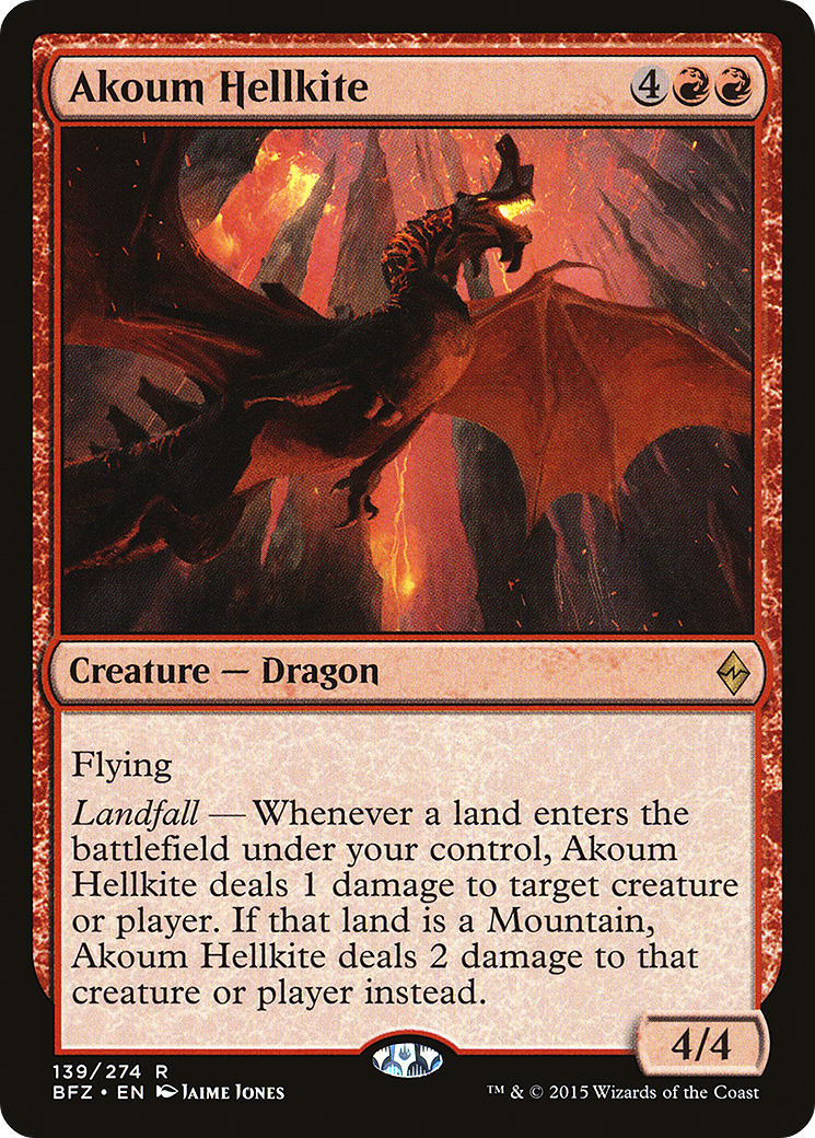 Akoum Hellkite (BFZ) 139 - WZRD TCG