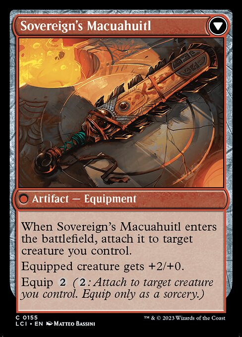 Idol of the Deep King // Sovereign's Macuahuitl (Back)