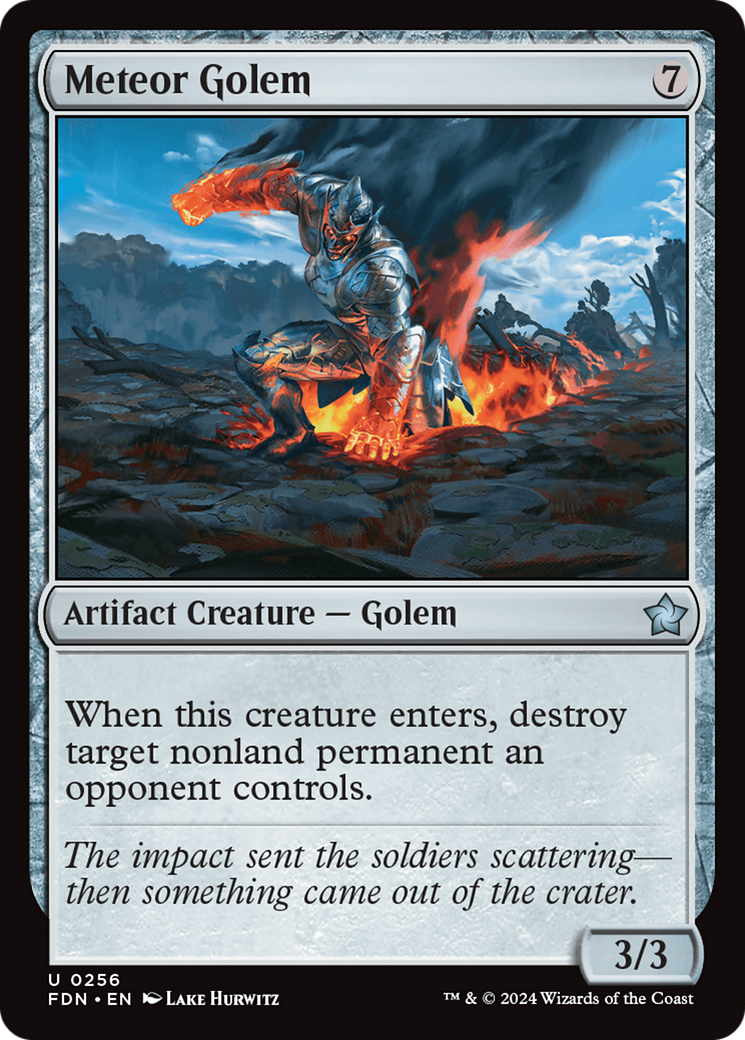 Meteor Golem (FDN) 256 - WZRD TCG