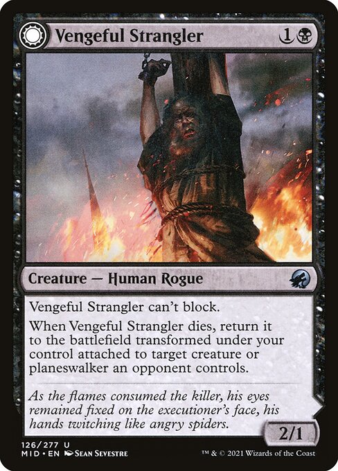 Vengeful Strangler // Strangling Grasp (Innistrad: Midnight Hunt 126) - WZRD TCG