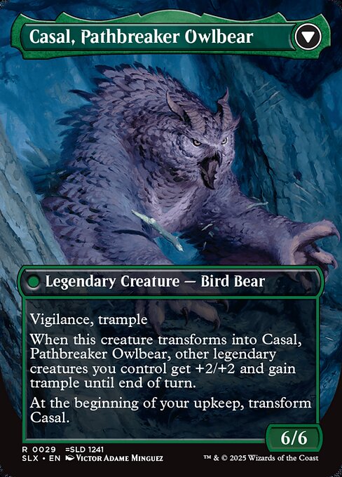 Casal, Lurkwood Pathfinder // Casal, Pathbreaker Owlbear (Back)