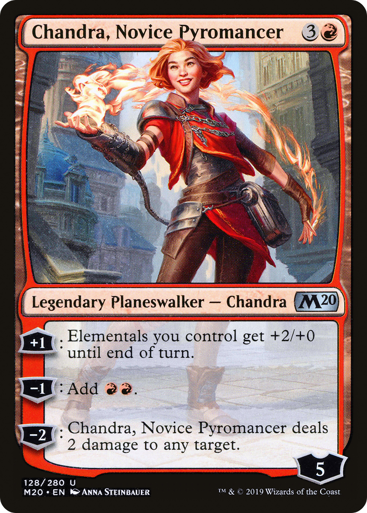 Chandra, Novice Pyromancer (M20) 128 - WZRD TCG