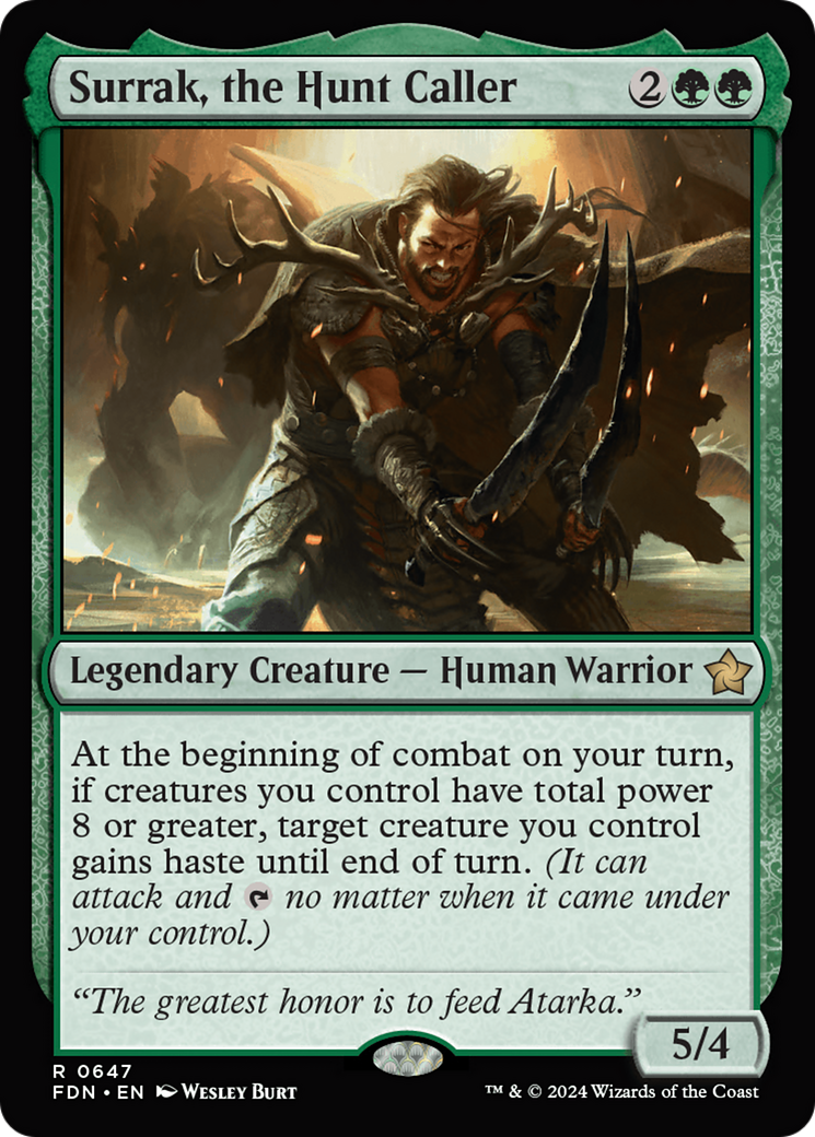 Surrak, the Hunt Caller (FDN) 647 - WZRD TCG