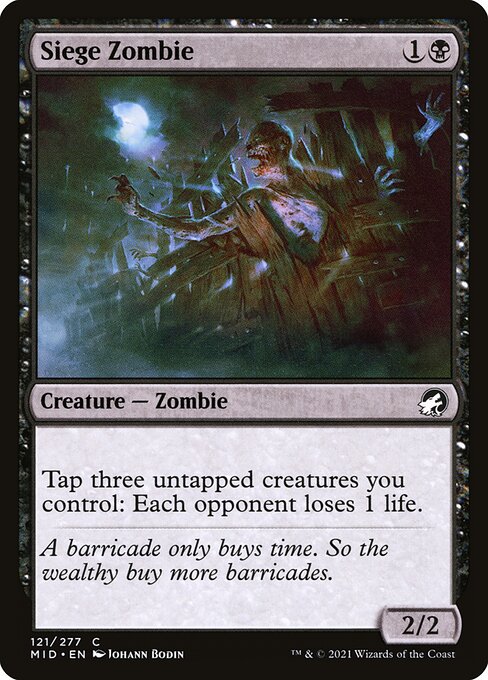 Siege Zombie front