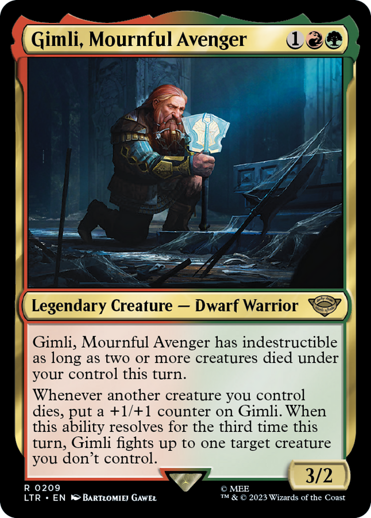 Gimli, Mournful Avenger (LTR) 209 - WZRD TCG