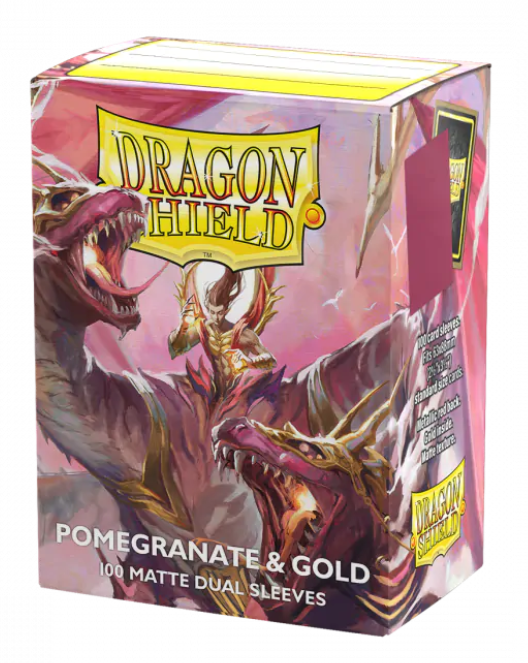 Dragon Shield - Standard Size Dual Matte - Pomegranate & Gold