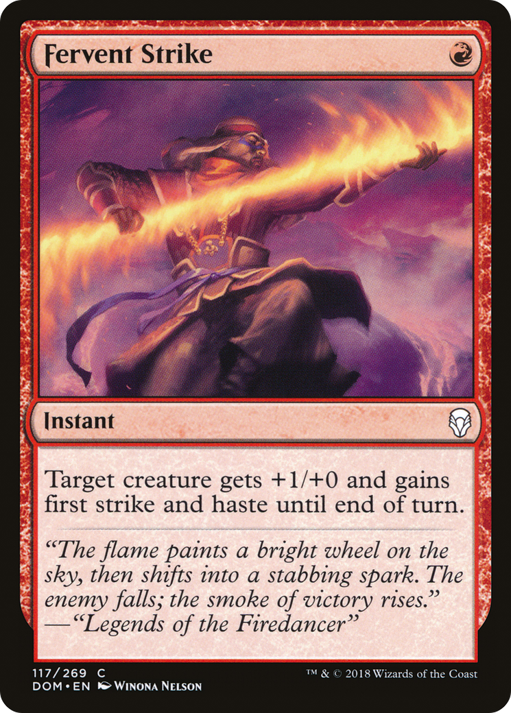 Fervent Strike (DOM) 117 - WZRD TCG