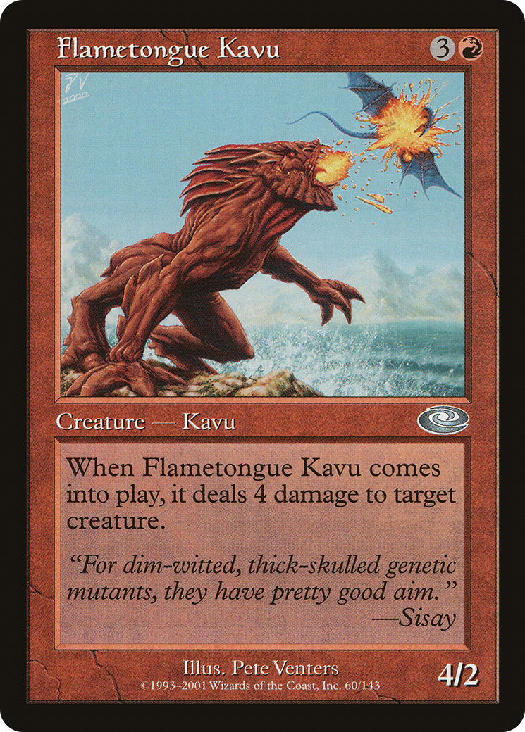 Flametongue Kavu (PLS) 60 - WZRD TCG