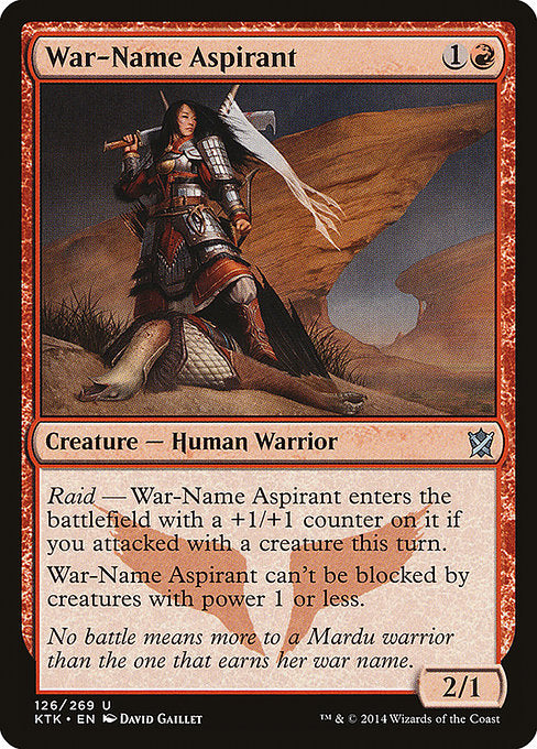War-Name Aspirant front